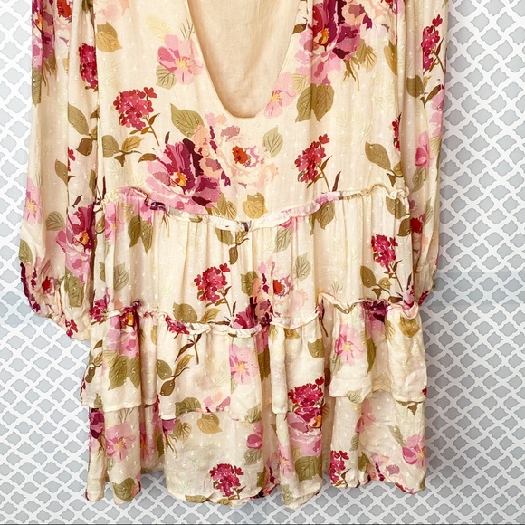 EUC Rahi Cali Floral Cutout Back Ruffle Dress - Picture 12 of 12